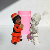 قالب سیلیکونی حاجی فیروز ارتفاع 9 سانت سه بعدی مناسب شمع و پودر سنگ