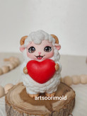 قالب سیلیکونی ببعی قلب دار